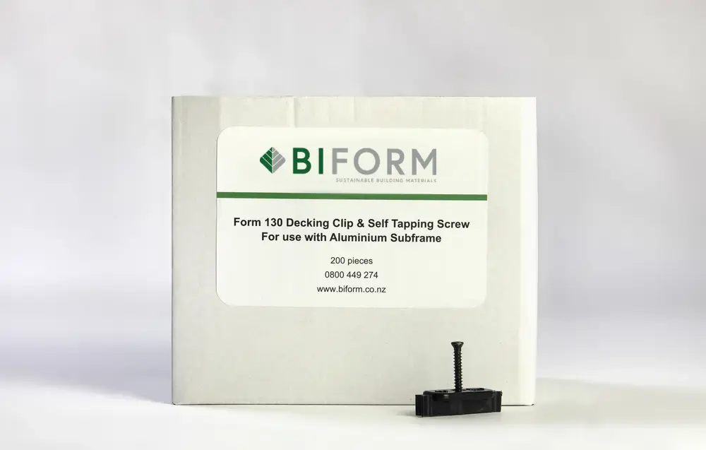 FORM 130 DECKING CLIP & SCREW - ALUMINIUM SUBFRAME